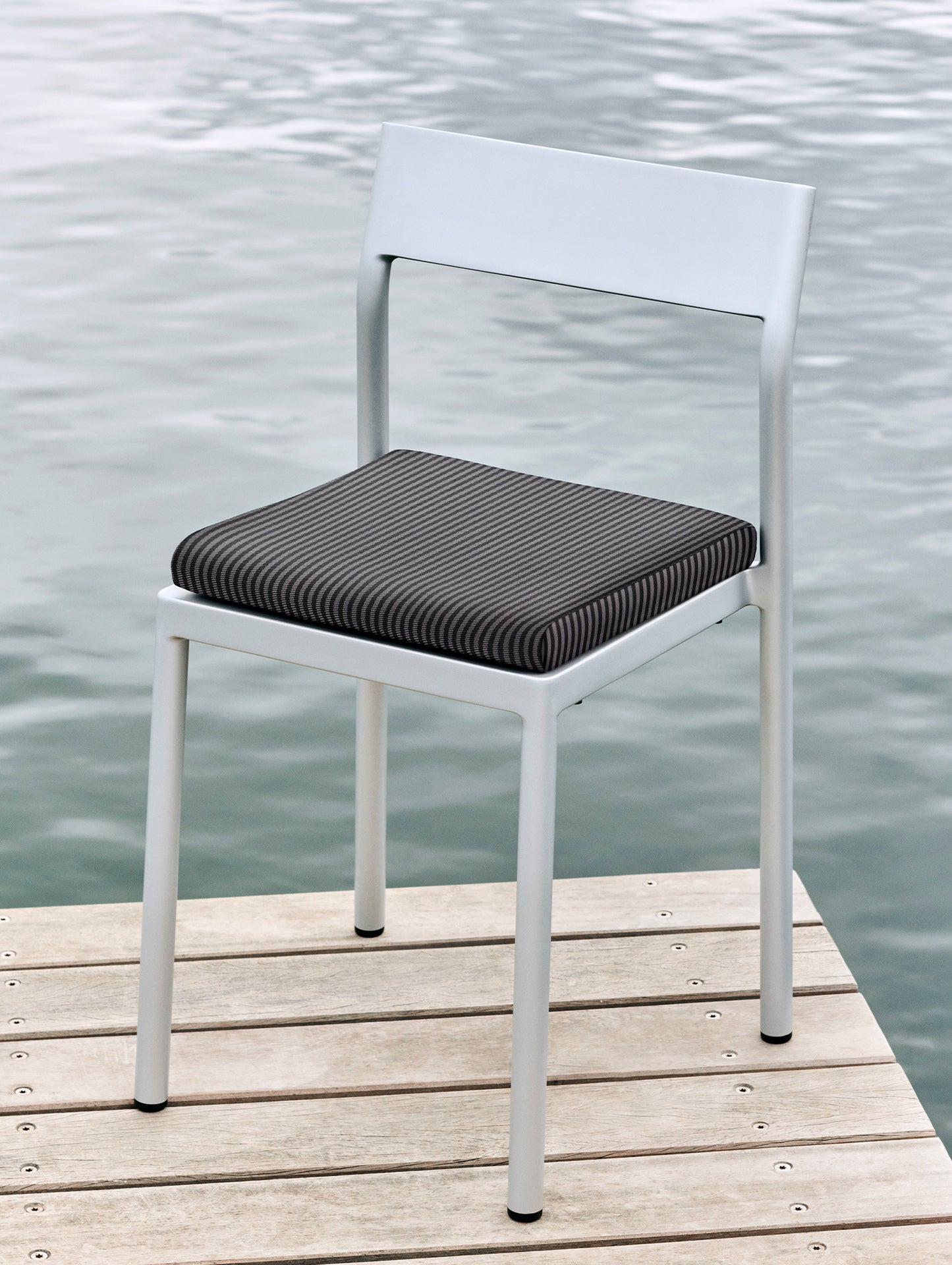 Type Chair Seat Cushion by HAY - Grey Black Stripe