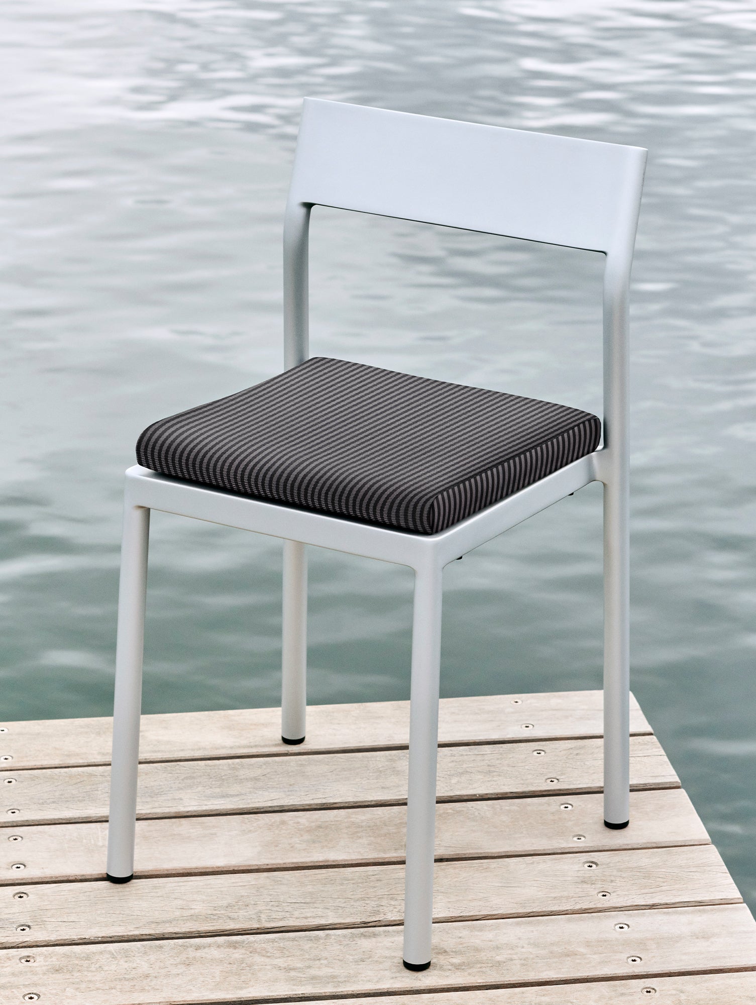 Type Chair Seat Cushion by HAY - Grey Black Stripe