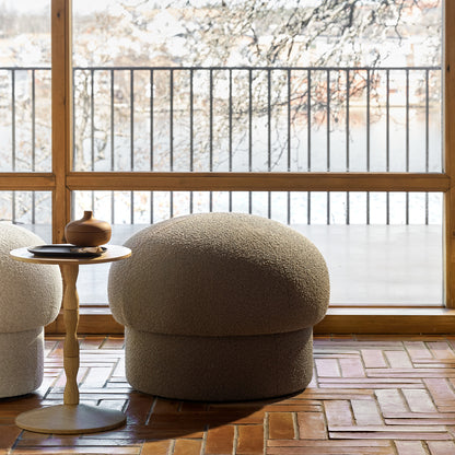 Uno Pouf by Design House Stockholm - D 65cm / Brown