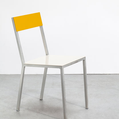 Alu Chair by Valerie Objects - White Seat / Yellow Back