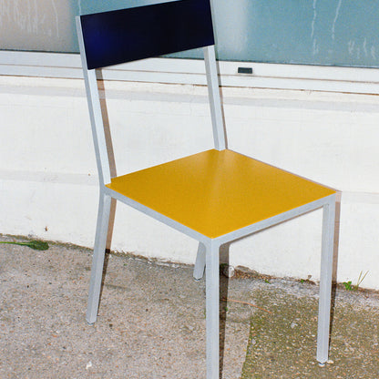 Alu Chair by Valerie Objects - Yellow Seat / Candy Blue Back