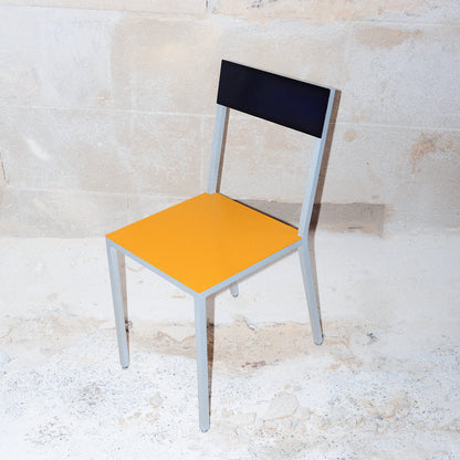 Alu Chair by Valerie Objects - Yellow Seat / Candy Blue Back