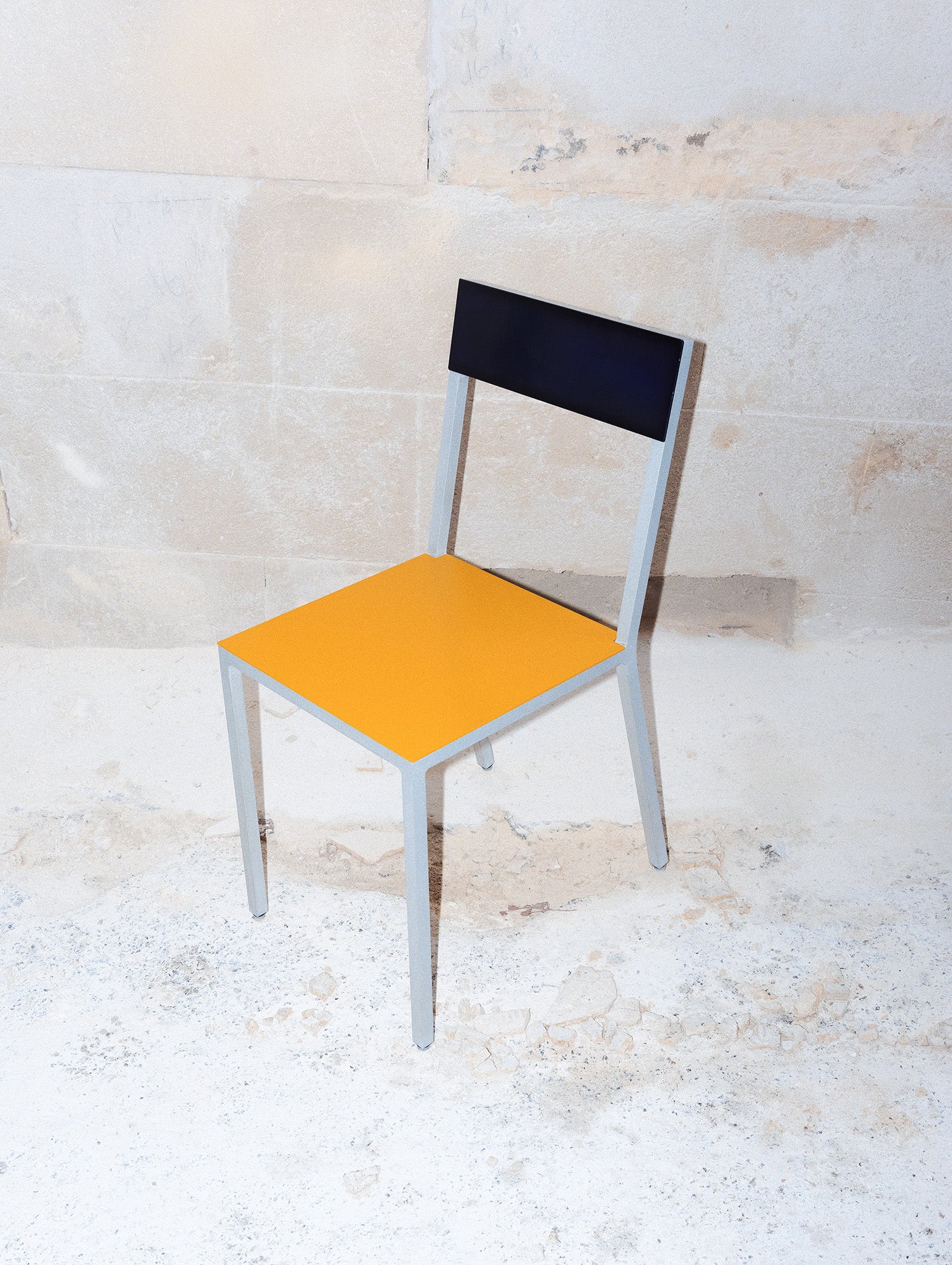 Alu Chair by Valerie Objects - Yellow Seat / Candy Blue Back