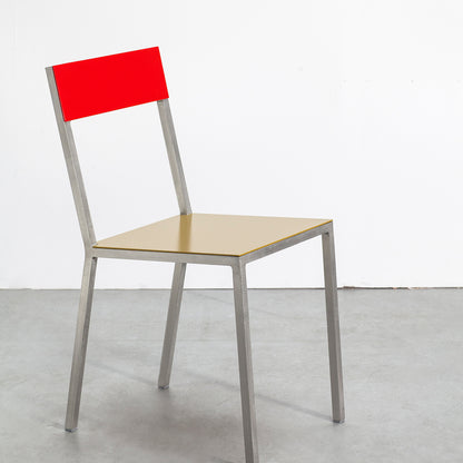 Alu Chair by Valerie Objects - Curry Seat / Red Back