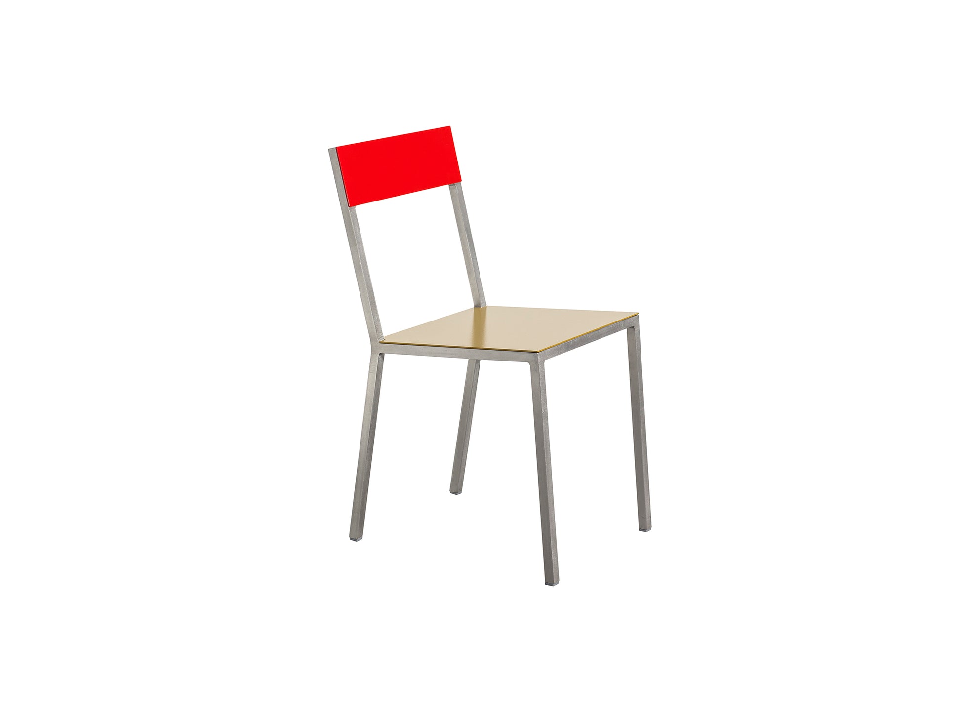 Alu Chair by Valerie Objects - Curry Seat / Red Back