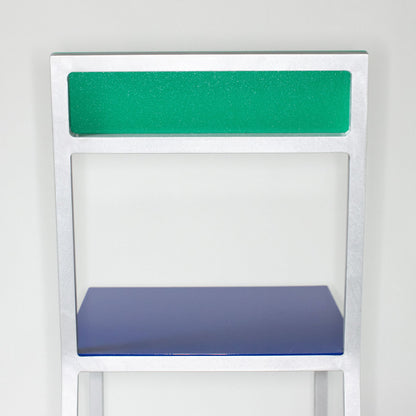 Alu Chair by Valerie Objects - Dark Blue Seat / Green Back