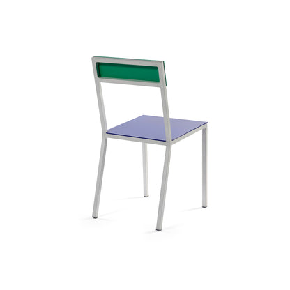 Alu Chair by Valerie Objects - Dark Blue Seat / Green Back