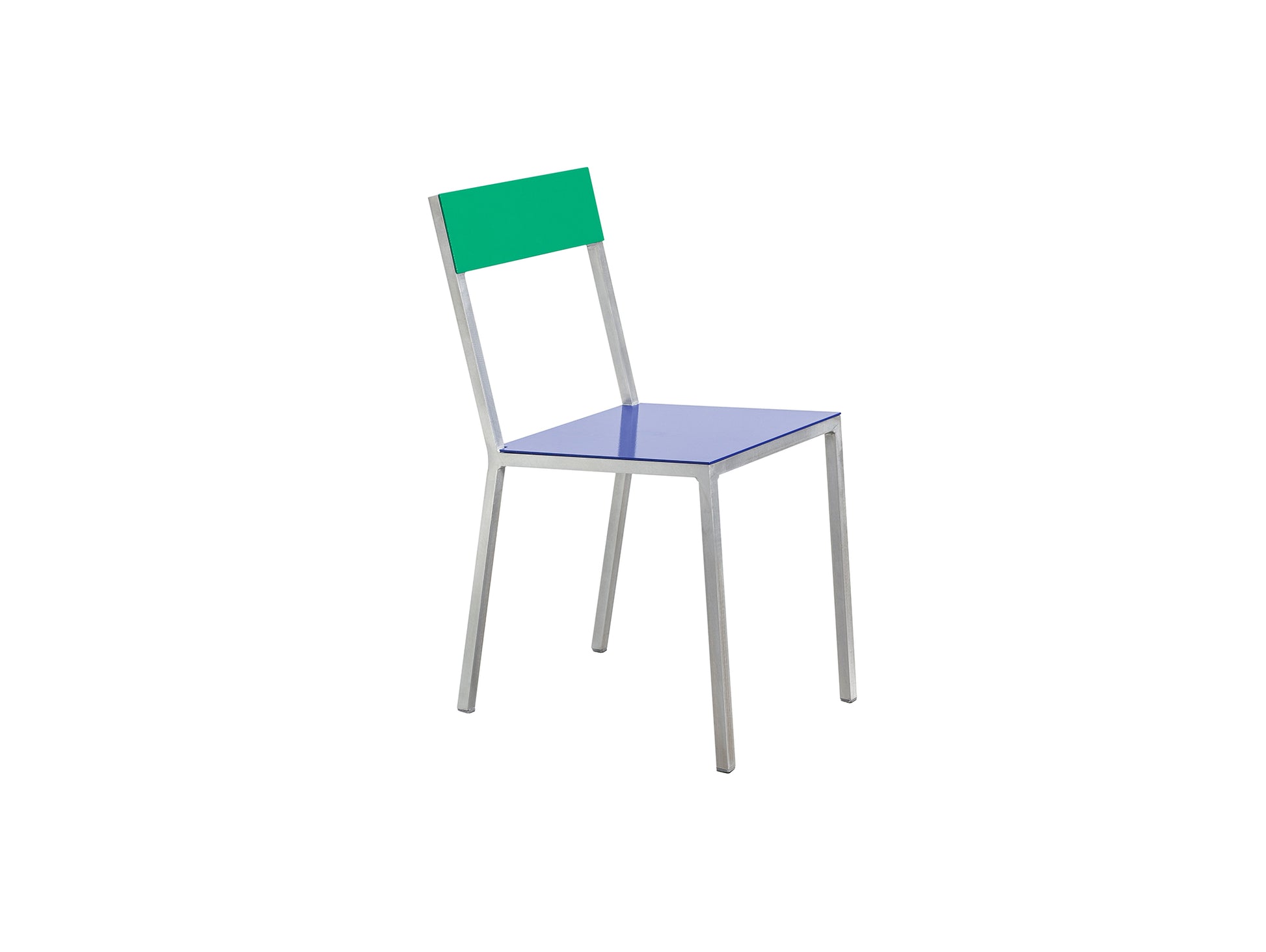 Alu Chair by Valerie Objects - Dark Blue Seat / Green Back