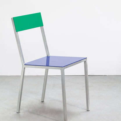 Alu Chair by Valerie Objects - Dark Blue Seat / Green Back