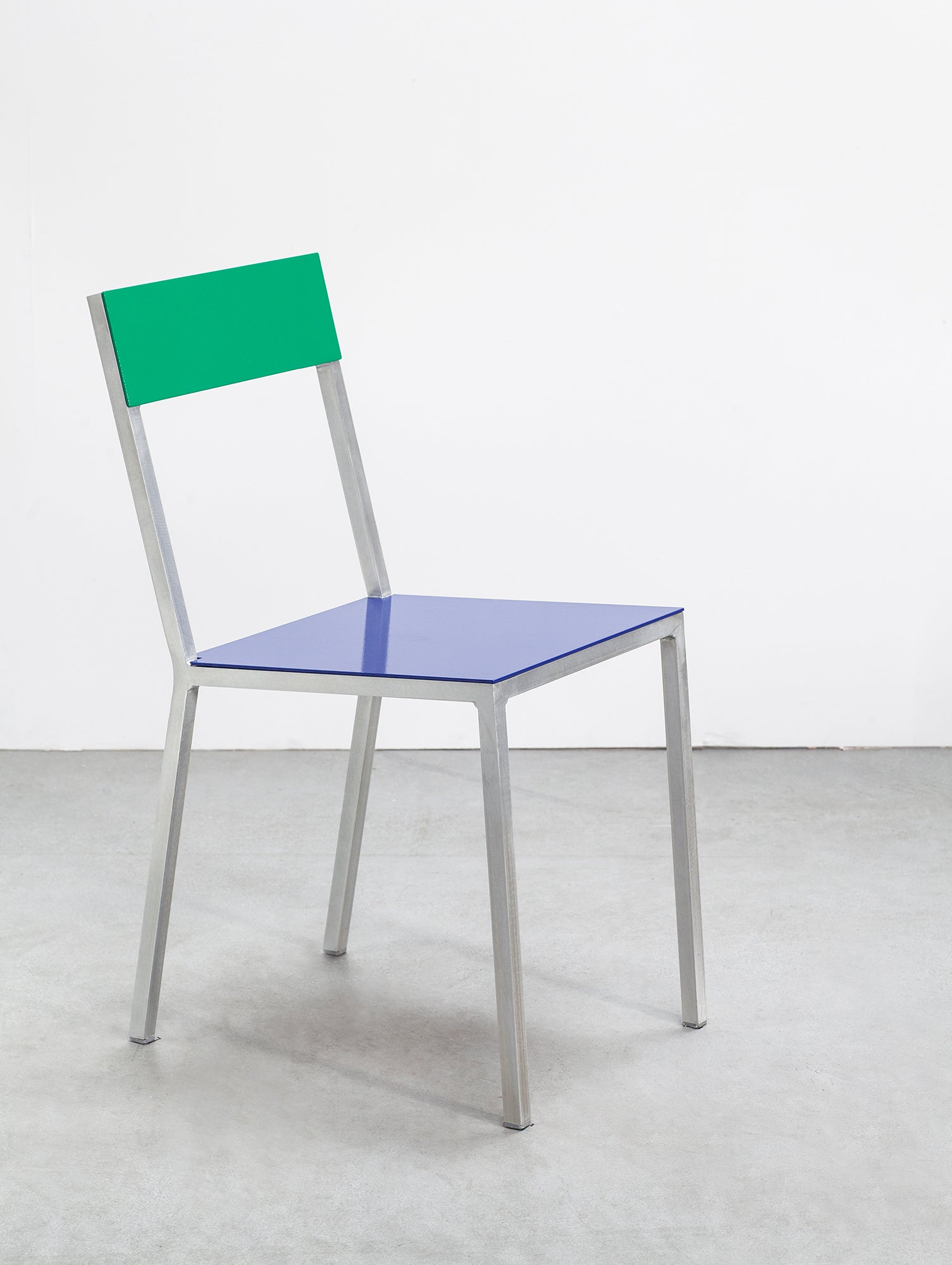 Alu Chair by Valerie Objects - Dark Blue Seat / Green Back
