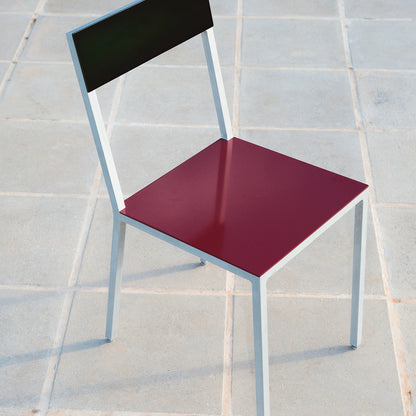 Alu Chair by Valerie Objects  - Bordeaux Seat / Candy Green Back