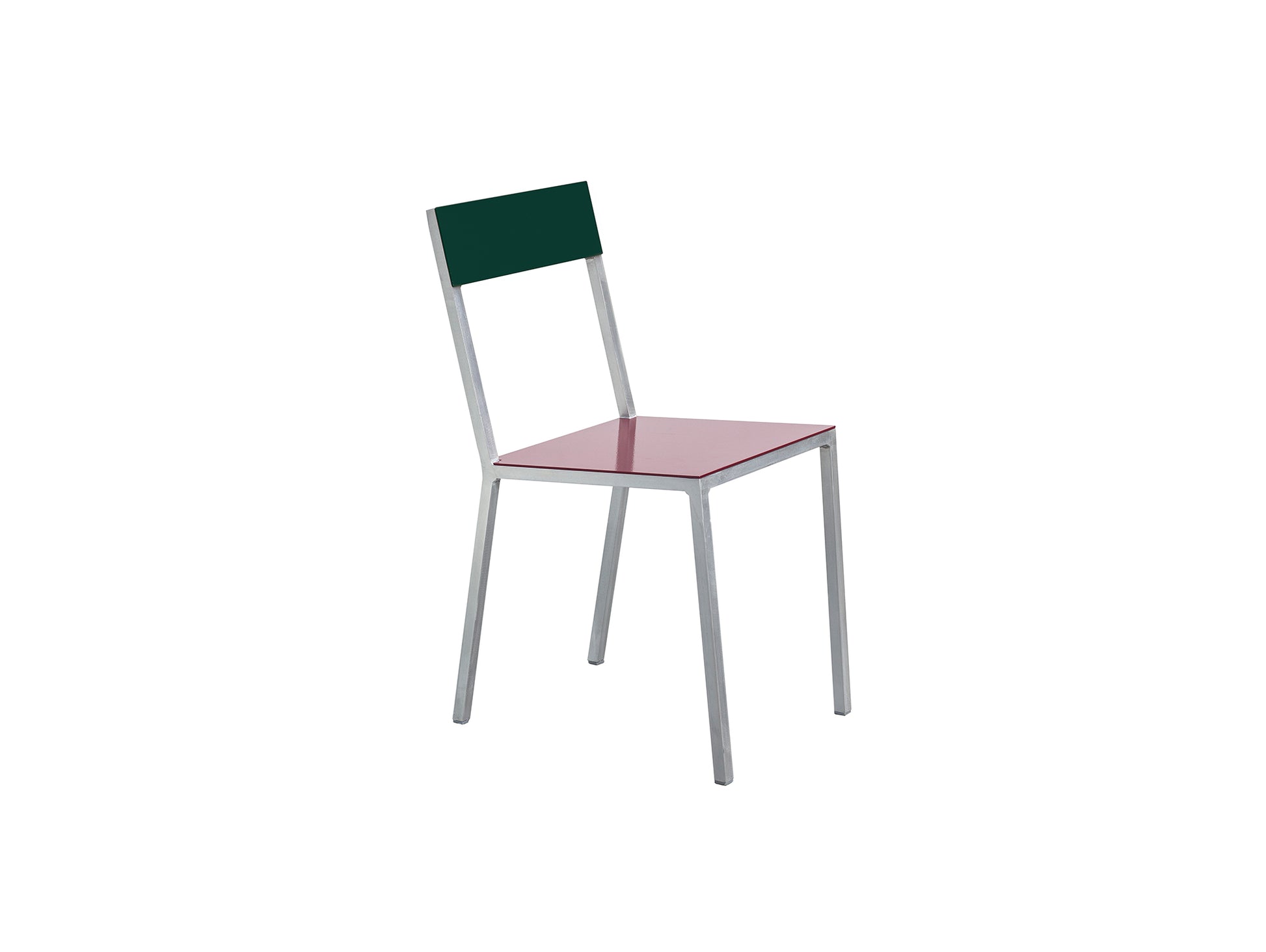 Alu Chair by Valerie Objects - Bordeaux Seat / Candy Green Back
