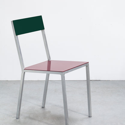 Alu Chair by Valerie Objects - Bordeaux Seat / Candy Green Back