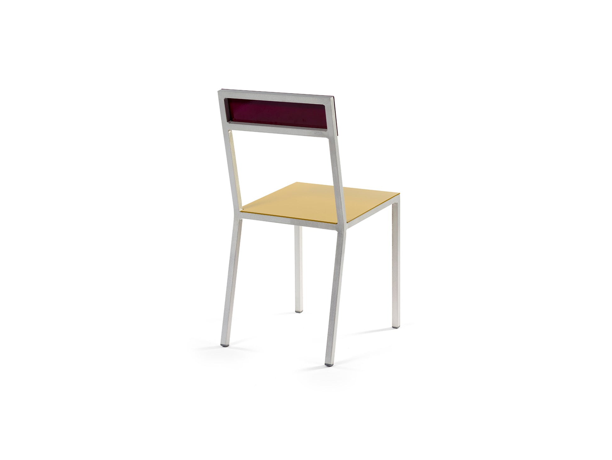 Alu Chair by Valerie Objects - Curry Seat / Candy Purple Back