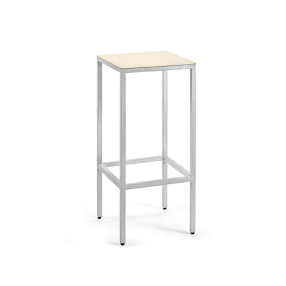Alu Bar Stool by Valerie Objects - Large (Seat Height: 75 cm) / Ivory