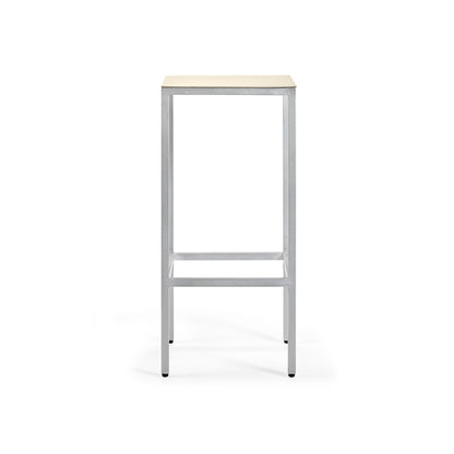 Alu Bar Stool by Valerie Objects - Large (Seat Height: 75 cm) / Ivory