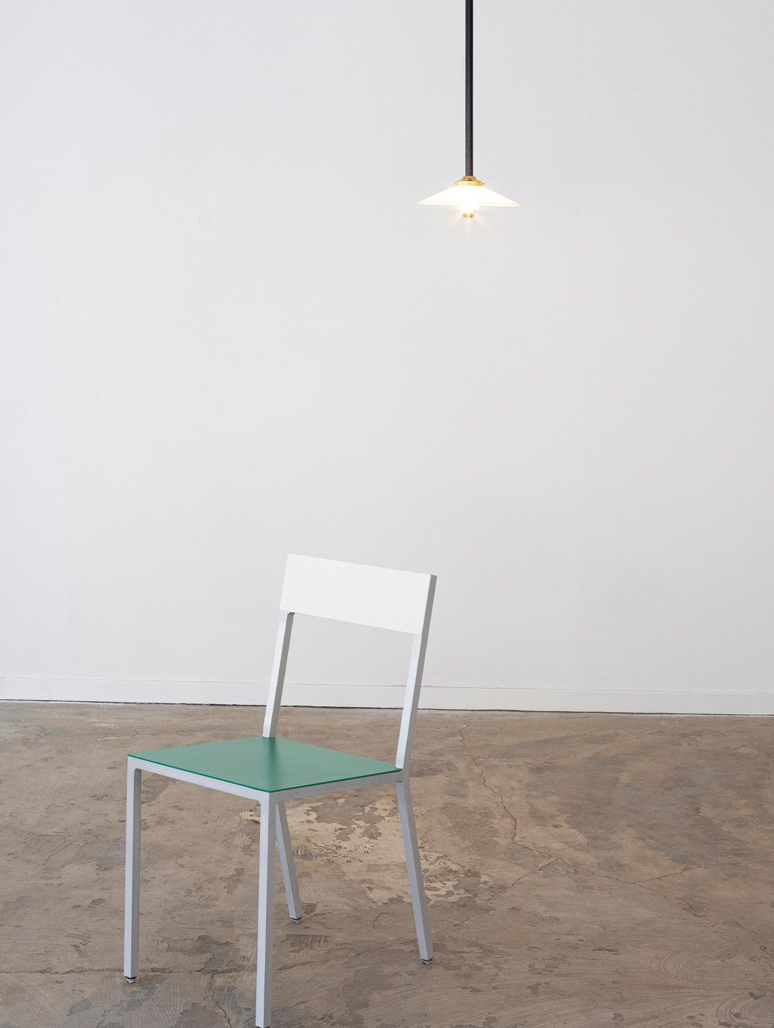 Alu Chair by Valerie Objects  - Green Seat / White Back