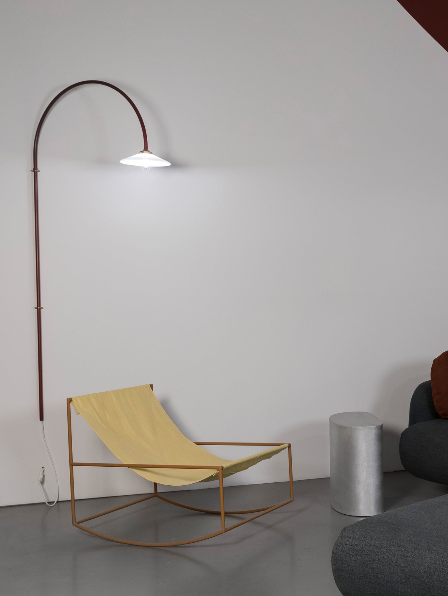 Hanging Lamp No.2 by Valerie Objects - Menie Red Steel