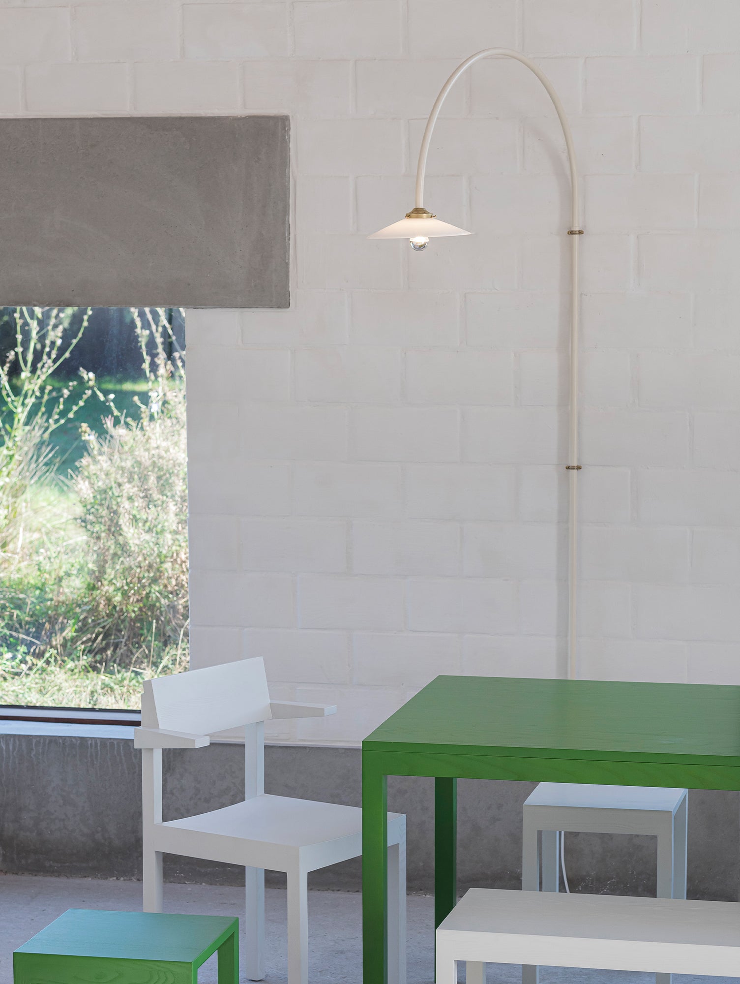 Hanging Lamp No.2 by Valerie Objects - Ivory Steel