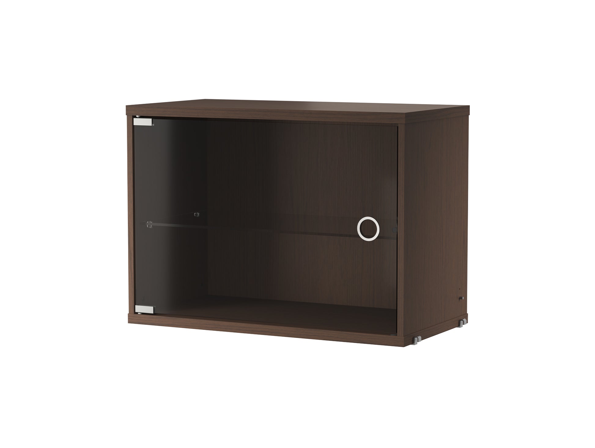 String System Display Cabinet with Swing Glass Door - Dark Oak