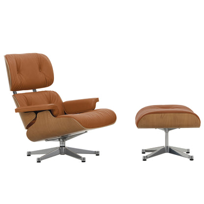 Eames Lounge Chair by Vitra - European Cherry / Cognac Premium Leather (L50)