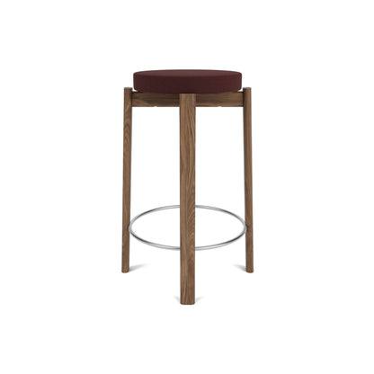 Passage Bar/Counter Stool Upholstered by Audo Copenhagen - Counter Stool / Walnut Base / Vidar 693