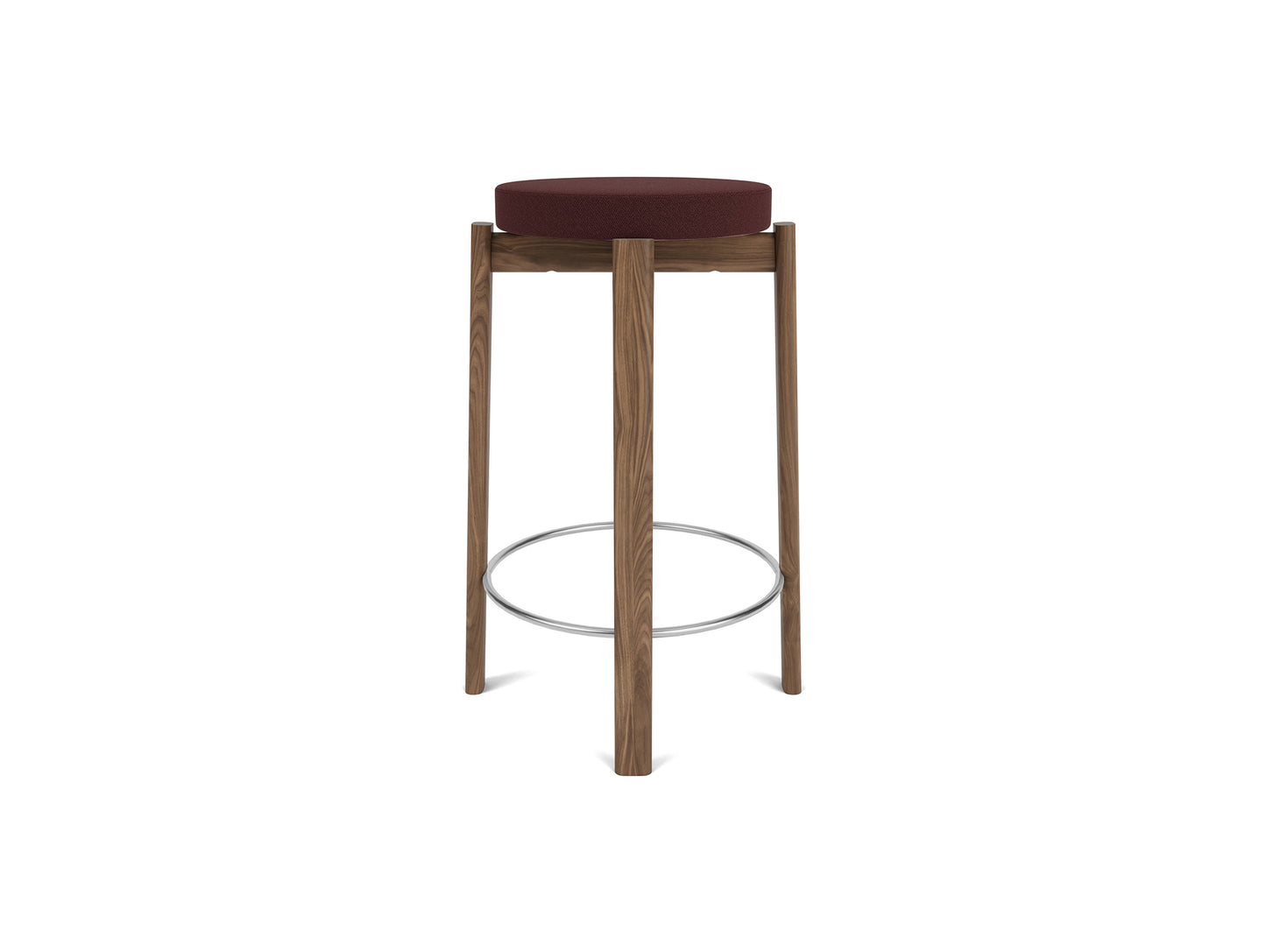 Passage Bar/Counter Stool Upholstered by Audo Copenhagen - Counter Stool / Walnut Base / Vidar 693