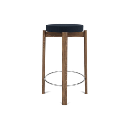 Passage Bar/Counter Stool Upholstered by Audo Copenhagen - Counter Stool / Walnut Base / Vidar 786