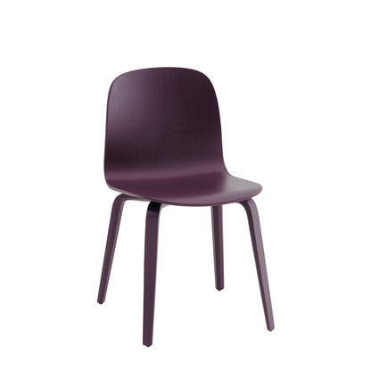 Visu Chair Wood Base by Muuto - Dark Plum Ash