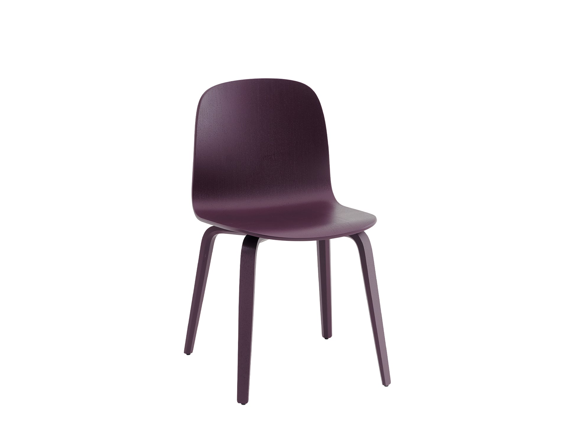 Visu Chair Wood Base by Muuto - Dark Plum Ash