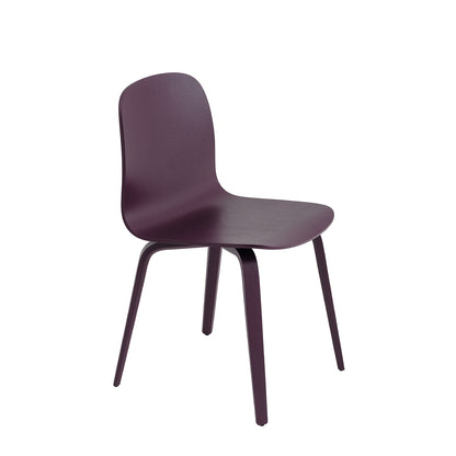 Visu Chair Wood Base by Muuto - Dark Plum Ash