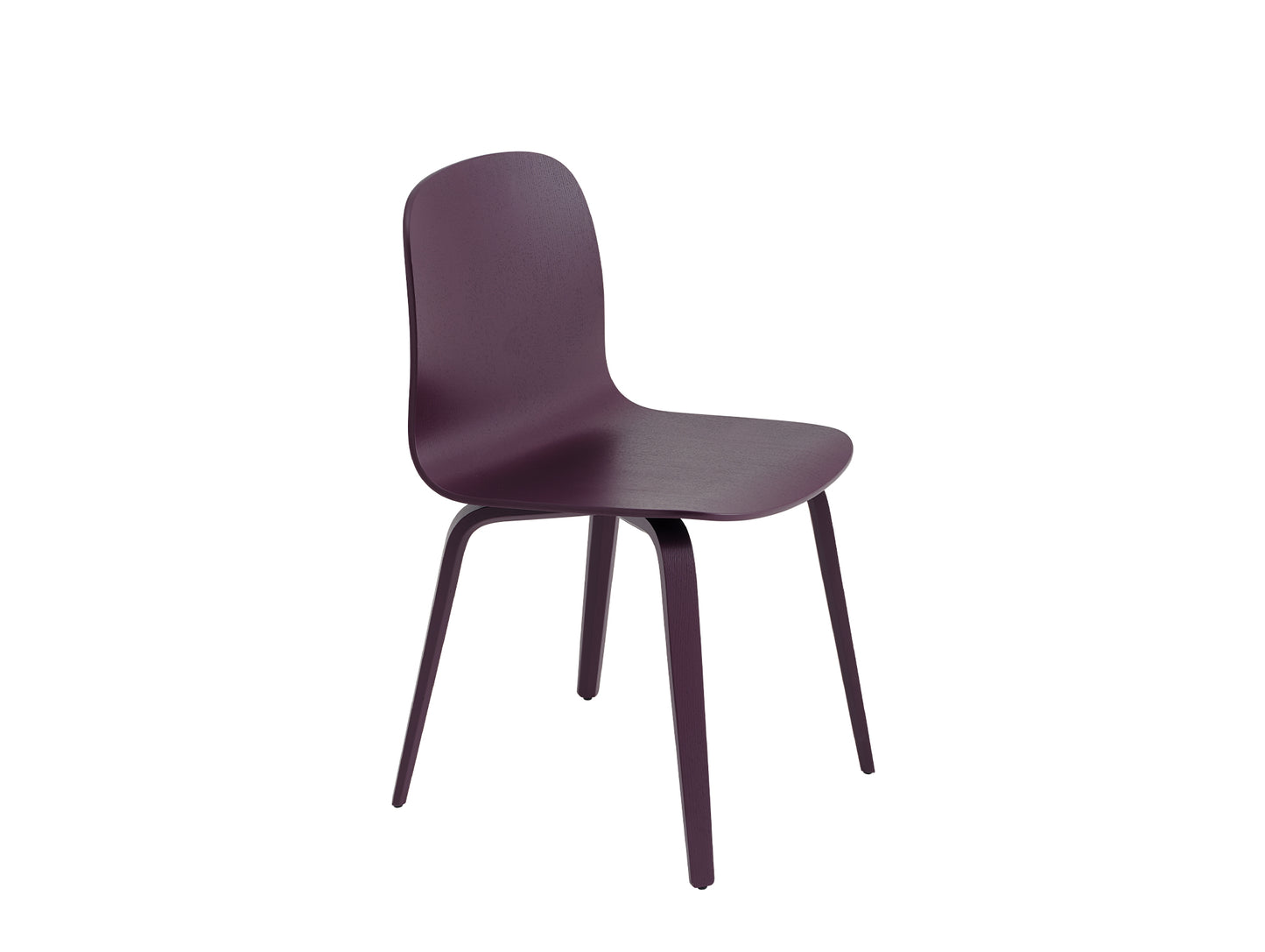 Visu Chair Wood Base by Muuto - Dark Plum Ash