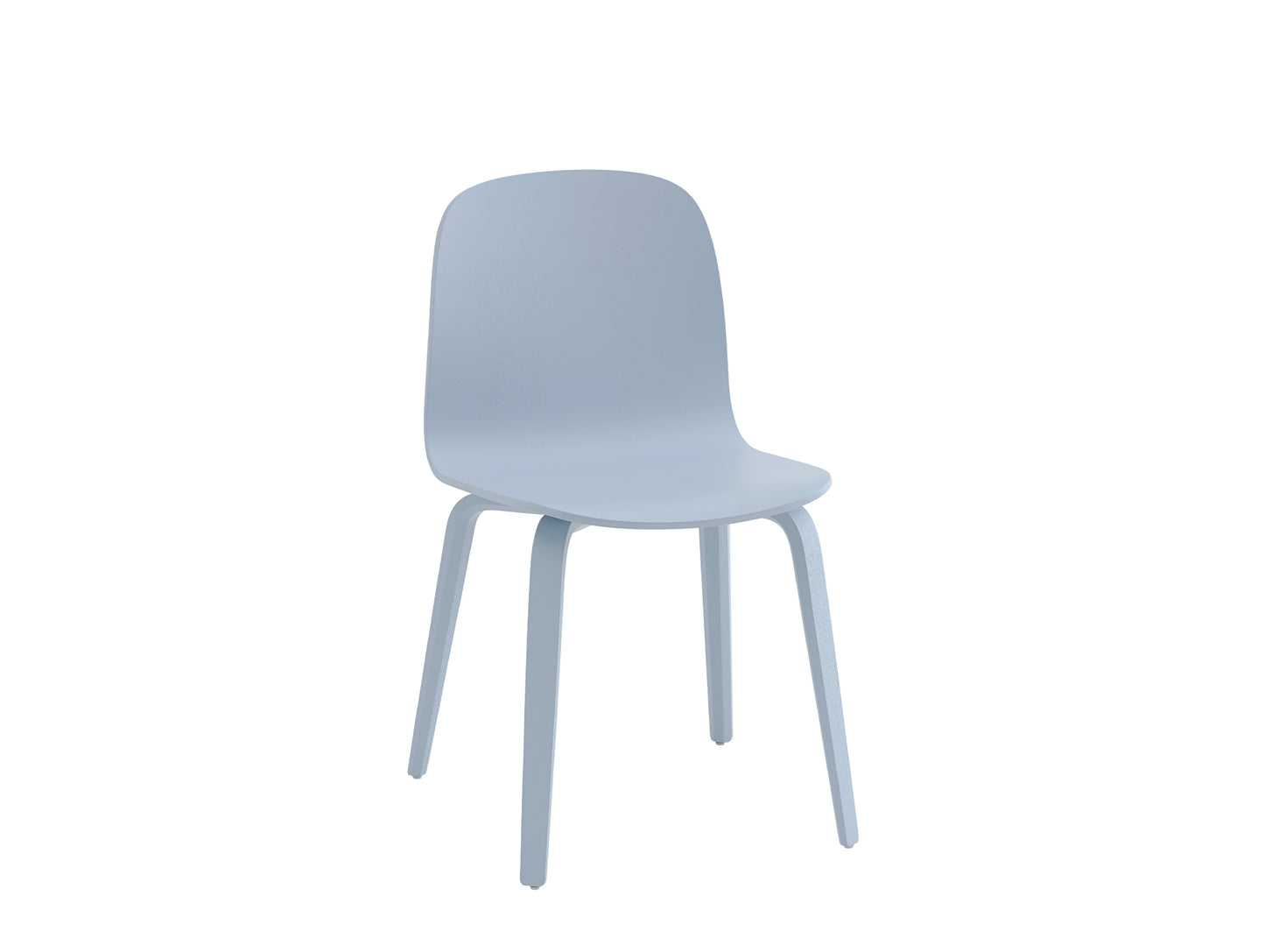 Visu Chair Wood Base by Muuto - Light Blue Ash