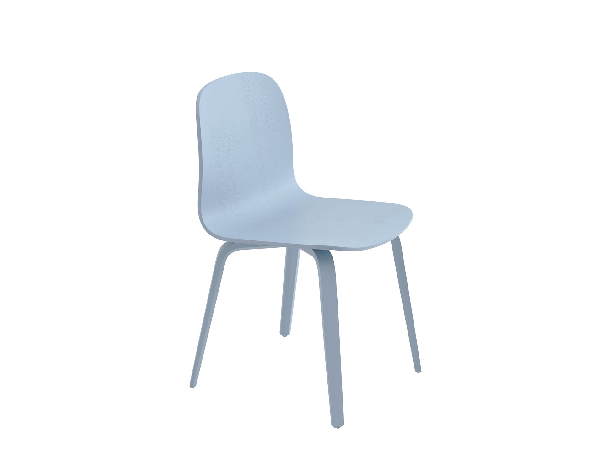 Visu Chair Wood Base by Muuto - Light Blue Ash
