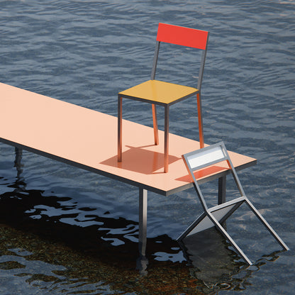Alu Chair by Valerie Objects  - Curry Seat / Red Back