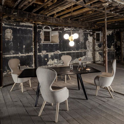 Slab Dining Table by Tom Dixon - 200 cm / Lacquered Black Oak 