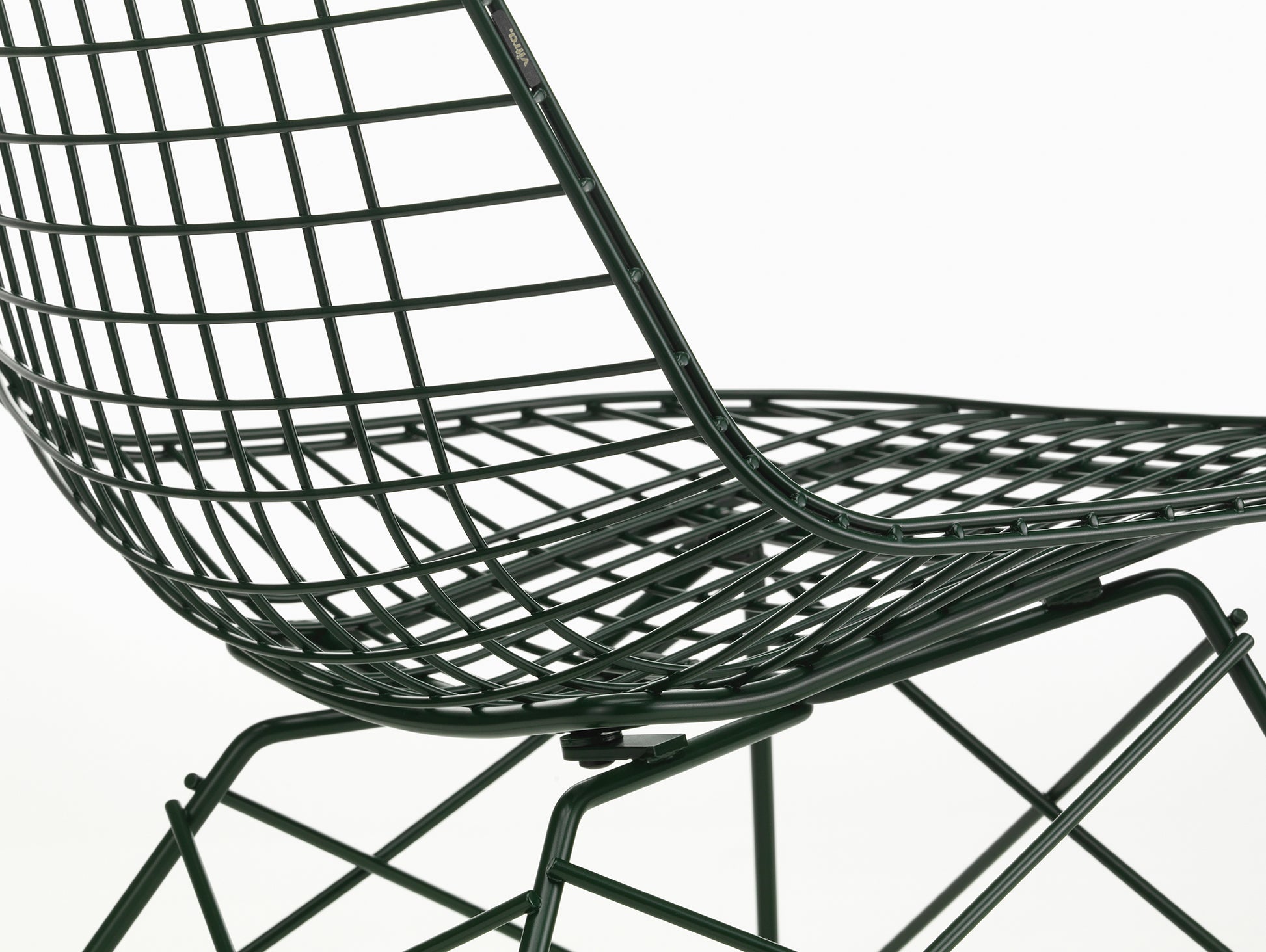 Eames LKR Wire Chair by Vitra - Dark Green Powder-Coated Steel