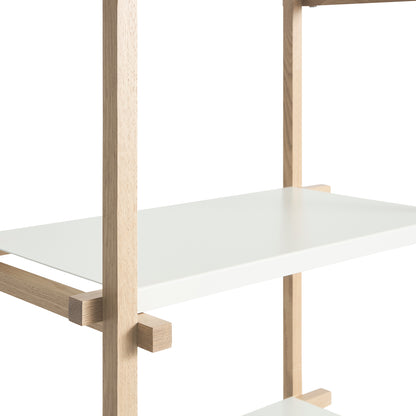 Woody Shelves by HAY - Column High / Soaped Oak / Almond White
