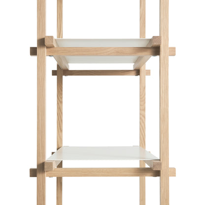 Woody Shelves by HAY - Column High / Soaped Oak / Almond White