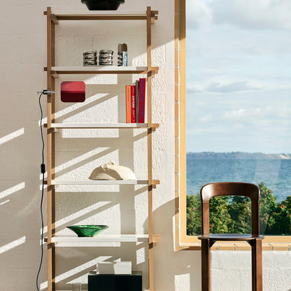 Woody Shelves by HAY - Column High / Soaped Oak / Almond White