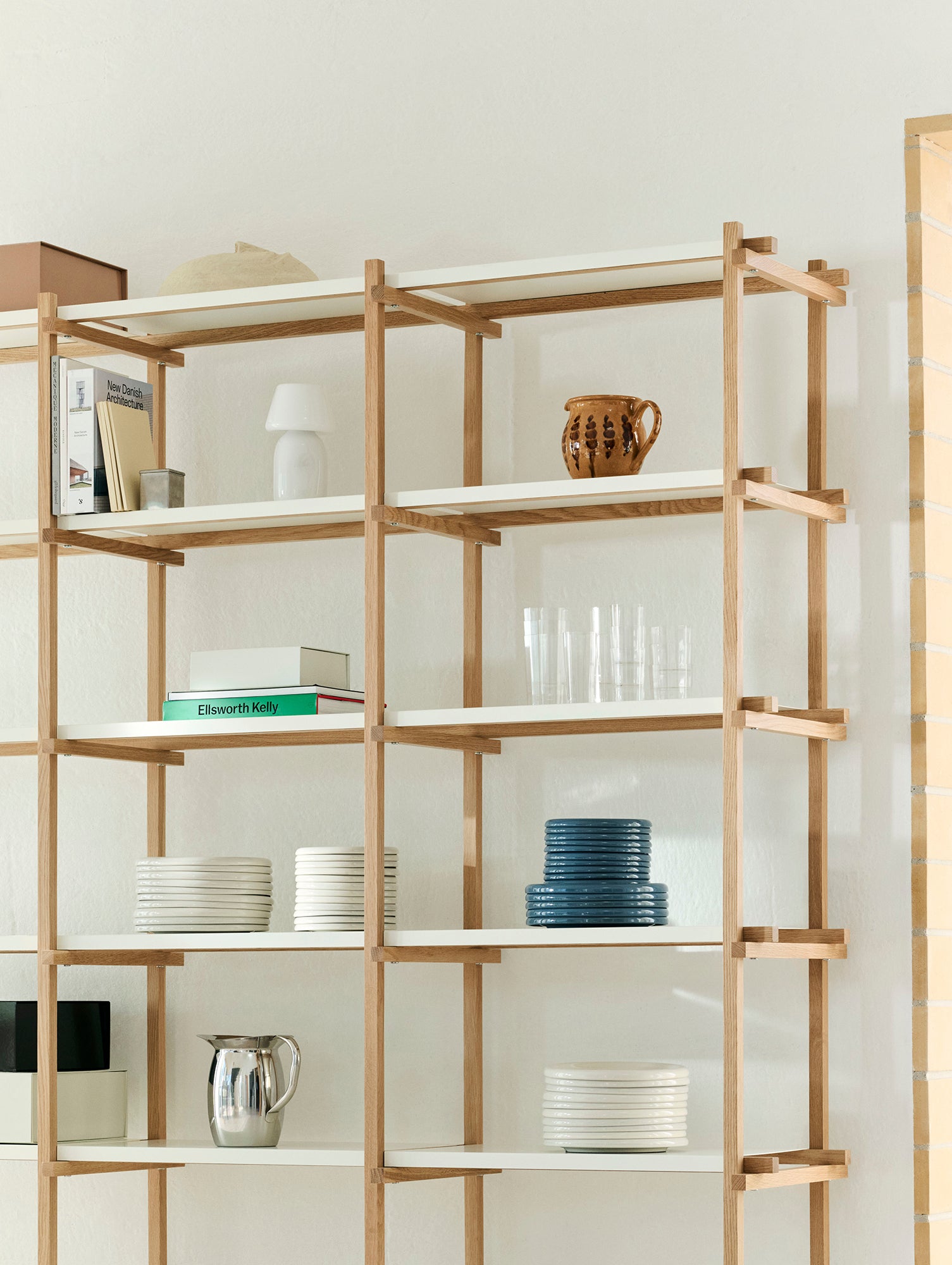 Woody Shelves by HAY - High / Soaped Oak / Almond White