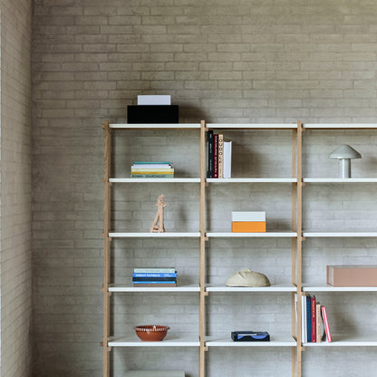 Woody Shelves by HAY - High / Soaped Oak / Almond White