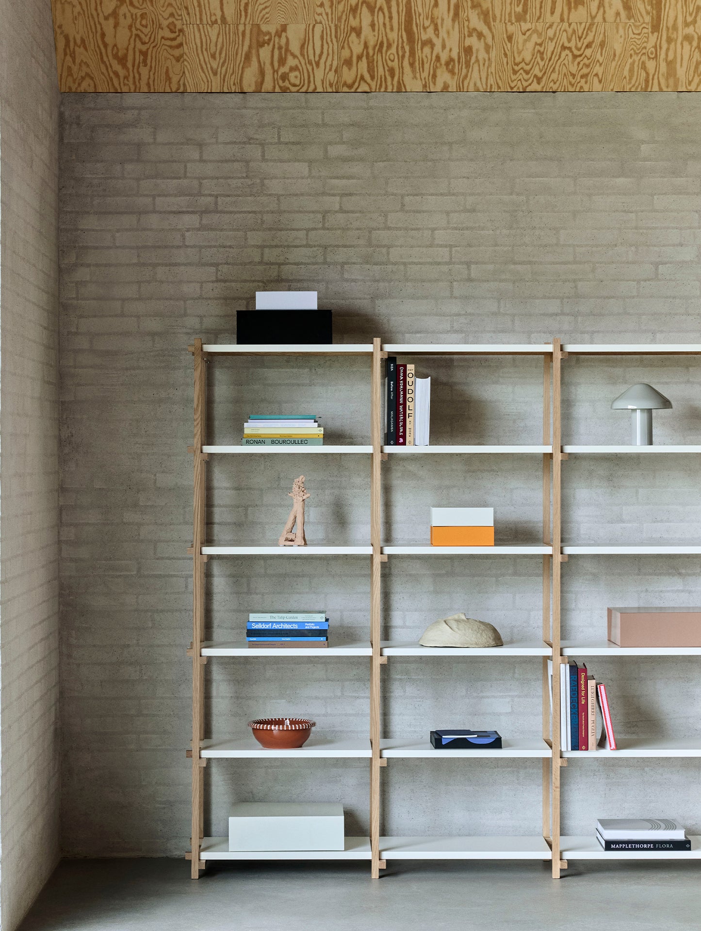 Woody Shelves by HAY - High / Soaped Oak / Almond White