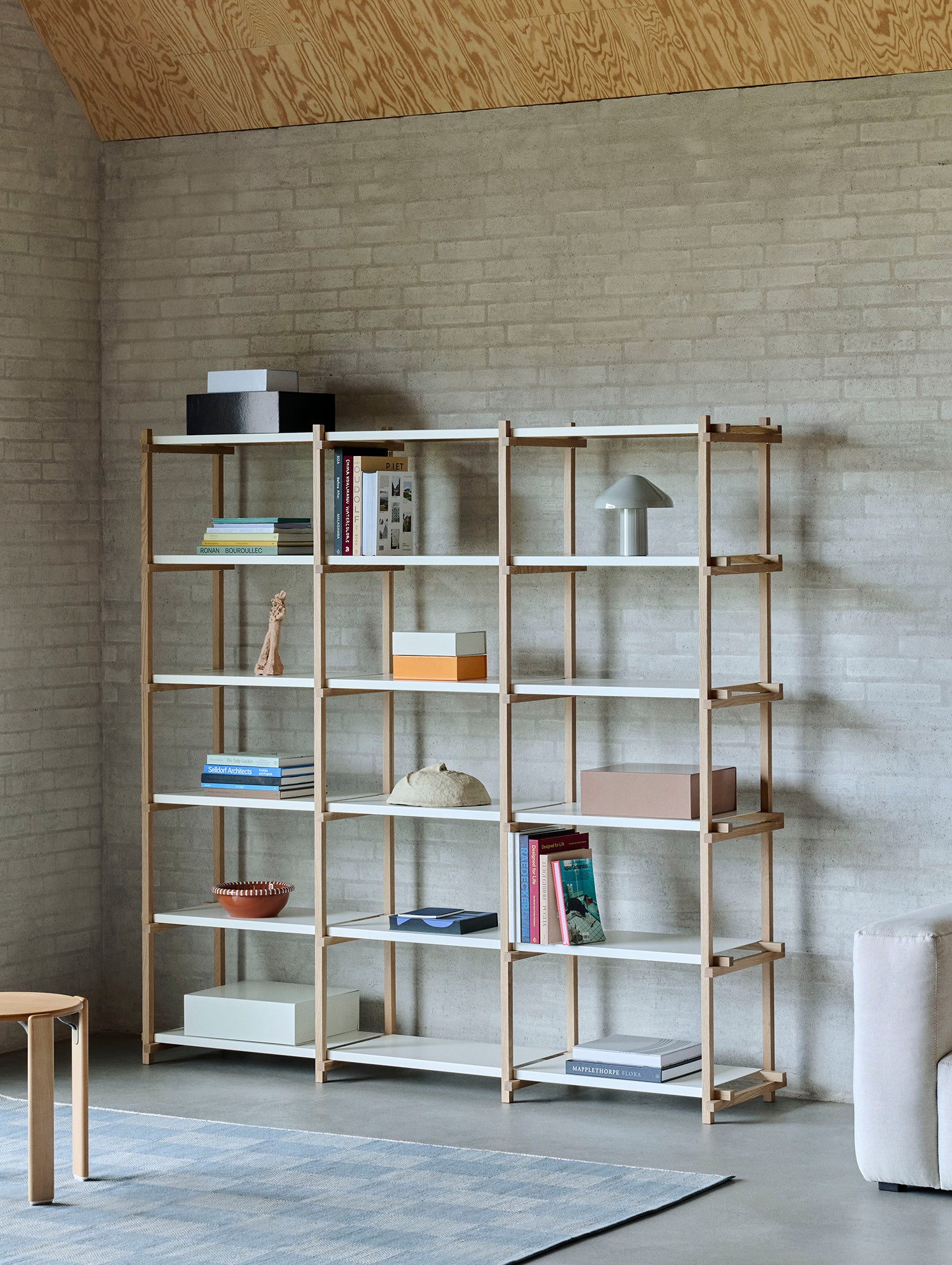 Woody Shelves by HAY - High / Soaped Oak / Almond White