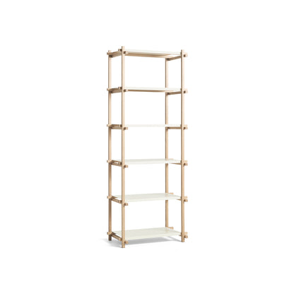 Woody Shelves by HAY - Column High / Soaped Oak / Almond White