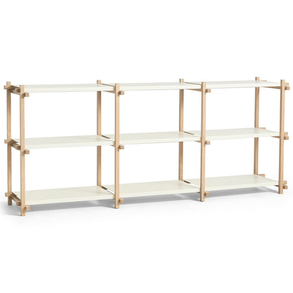 Woody Shelves by HAY - Low / Soaped Oak / Almond White