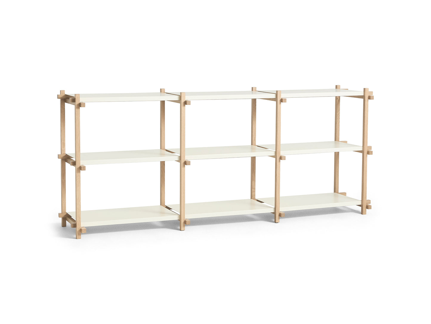 Woody Shelves by HAY - Low / Soaped Oak / Almond White