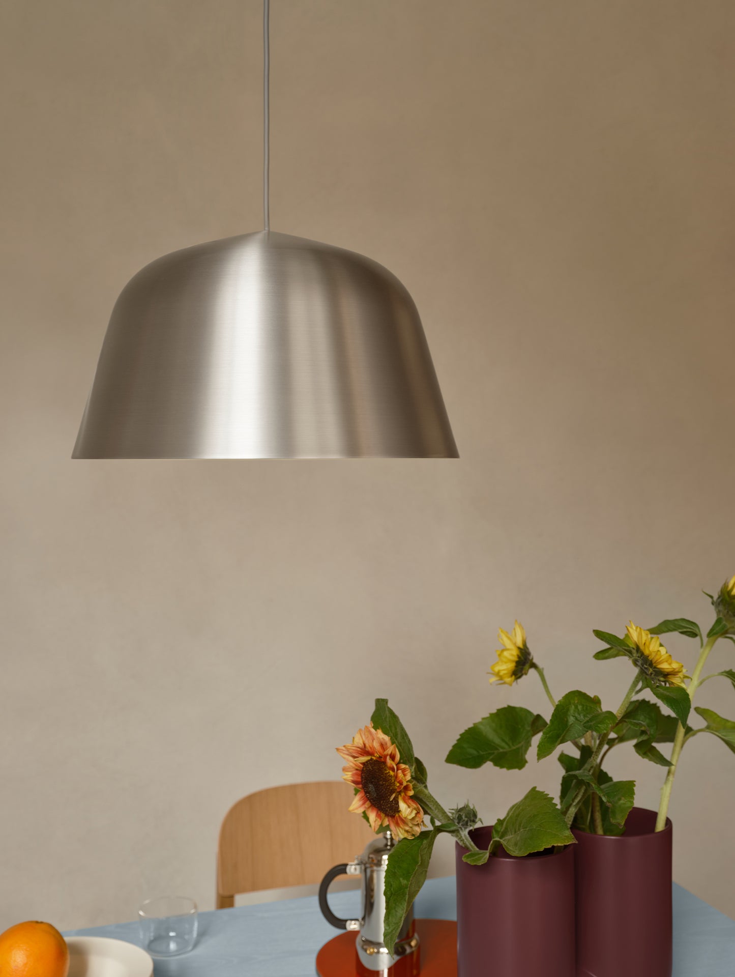 Ambit Pendant by Muuto - 40 cm Diameter / Brushed Aluminium