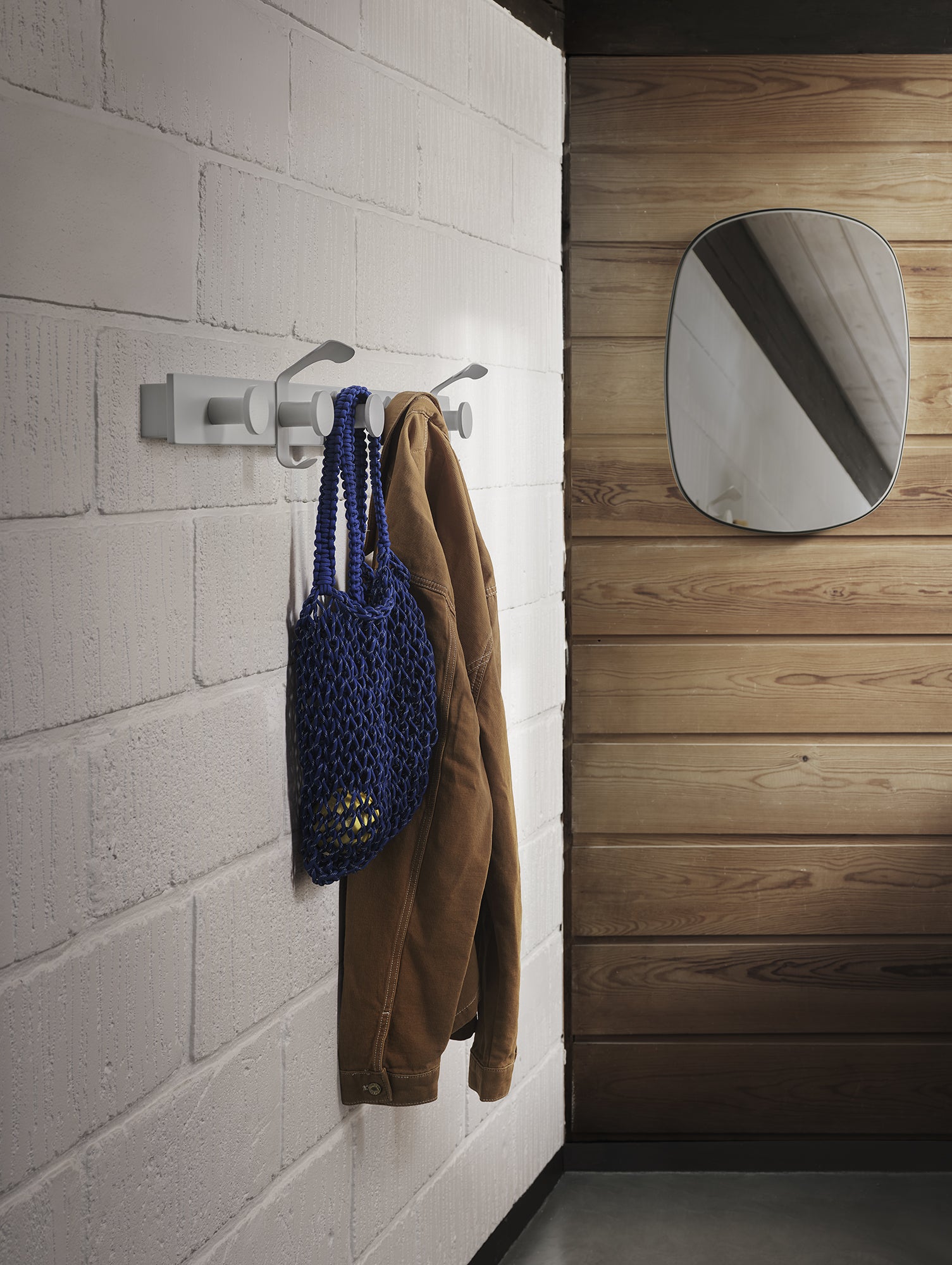 Avail Coat Rack by Muuto - Grey Lacquered Oak / Grey Steel
