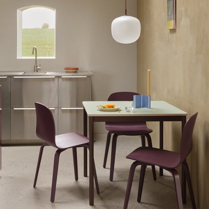 Visu Chair Wood Base by Muuto - Dark Plum Ash